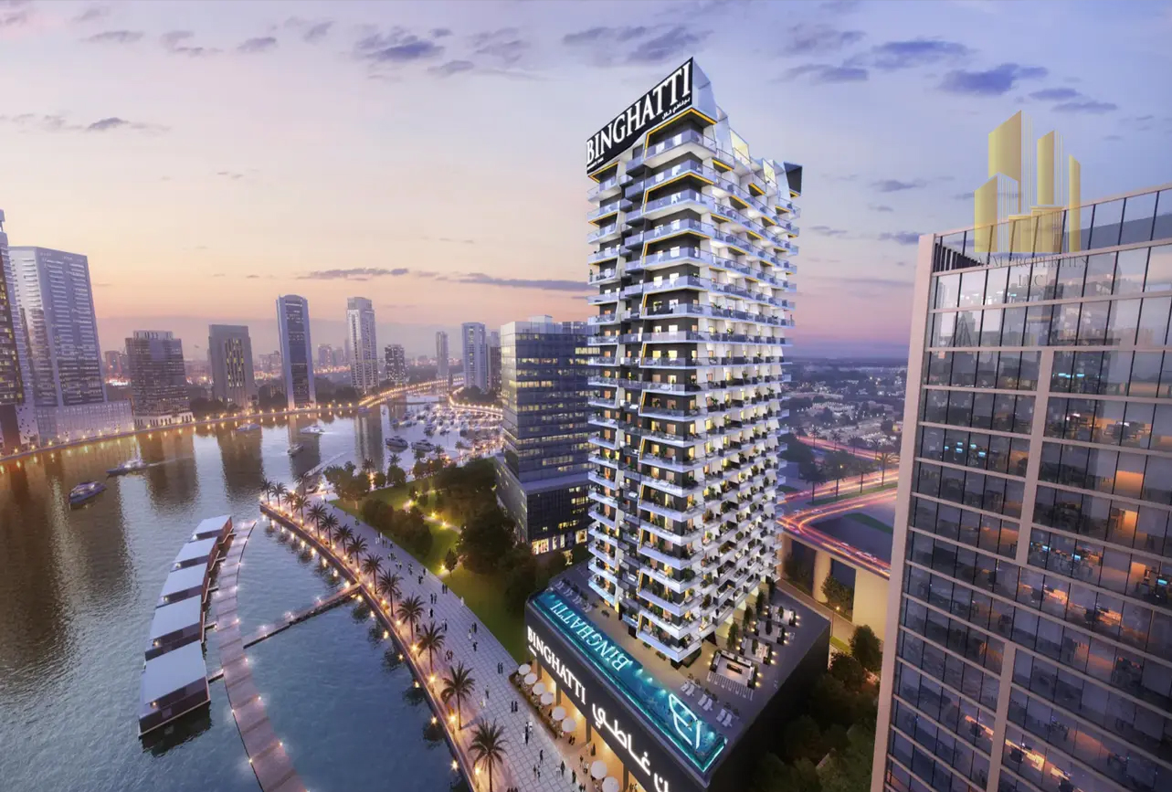 Burj Canal Views stylish living room